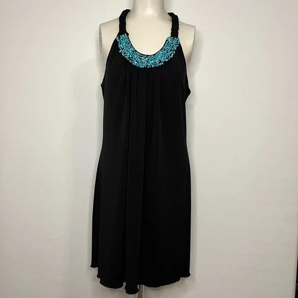 a byer black dress Women's A. Byer Lace Sparkly Black Dress Size